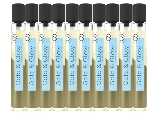 Pack of 10 seven sun laboratories gold & glow dry tanning oil